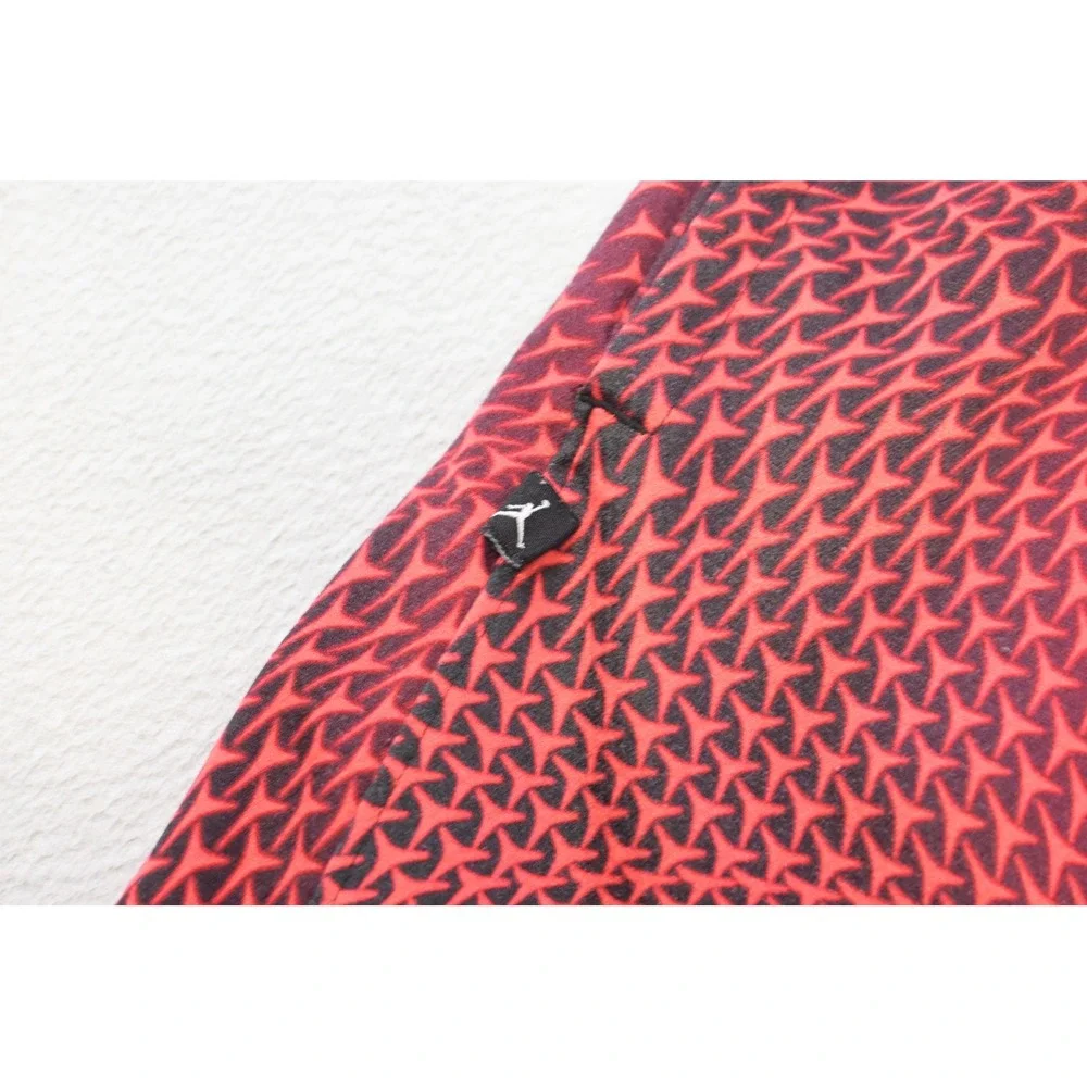 Jordan Basketball Shorts Mens Large‎ Red Black Geometric Dri-FIT Athletic EUC